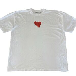 Shawn Mendes T Shirt XXL White Heart On The Road Again Tour OTRA 2025 NEW *flaws